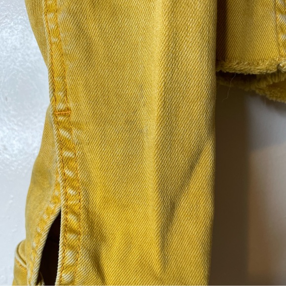 Kut from the Kloth Yellow Jean Jacket Cropped Style - Picture 3 of 5